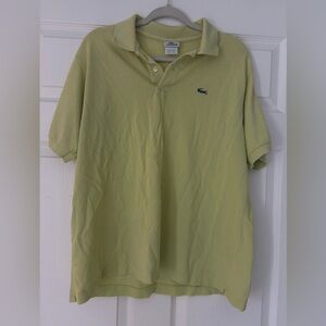 Lacoste Green Solid Short Sleeve Golf Polo Size 7 ) Men's